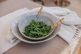 The Newly Weds — large salad bowl with salad on table