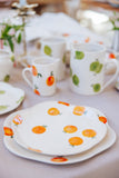 Set of 4 Citrus Garden Scallop Side Plates