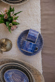 Match Made in Heaven — Plain Wash Blue mugs on patterned plate