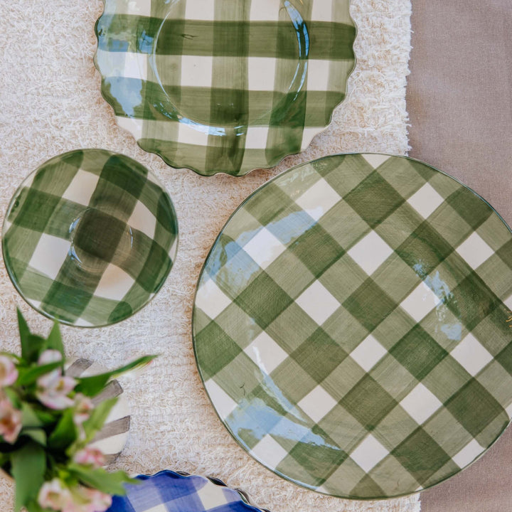 Gingham Dinner Service