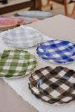 Set of 4 Large Scalloped Dinner Plates