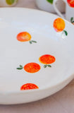 Set of 4 Citrus Garden Scallop Dinner Plates